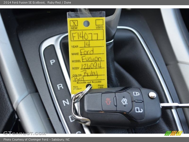 Ruby Red / Dune 2014 Ford Fusion SE EcoBoost