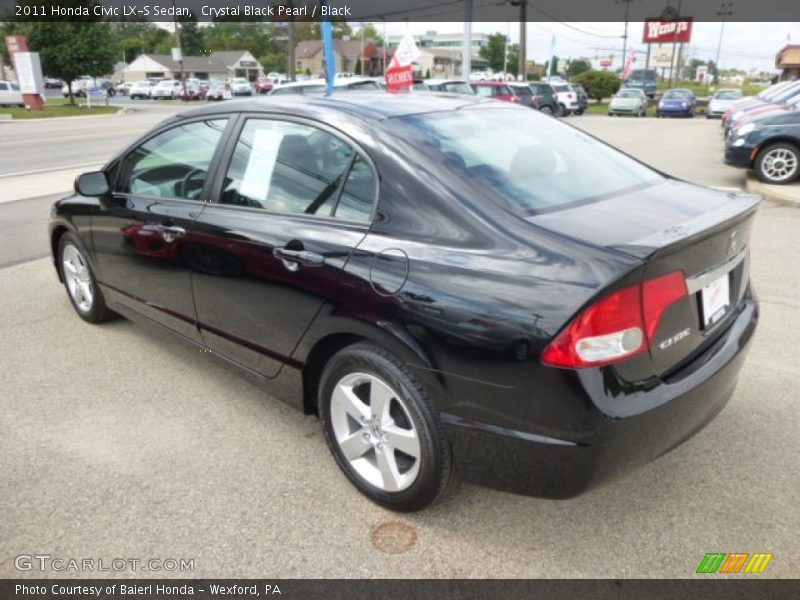 Crystal Black Pearl / Black 2011 Honda Civic LX-S Sedan