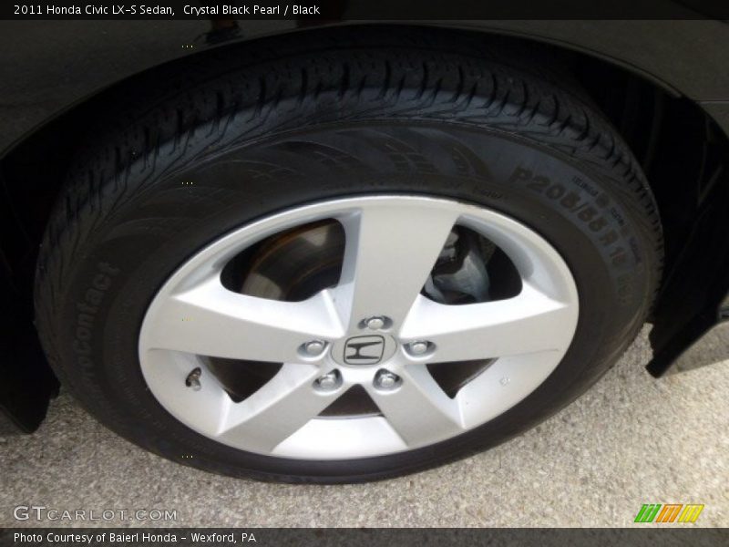 Crystal Black Pearl / Black 2011 Honda Civic LX-S Sedan