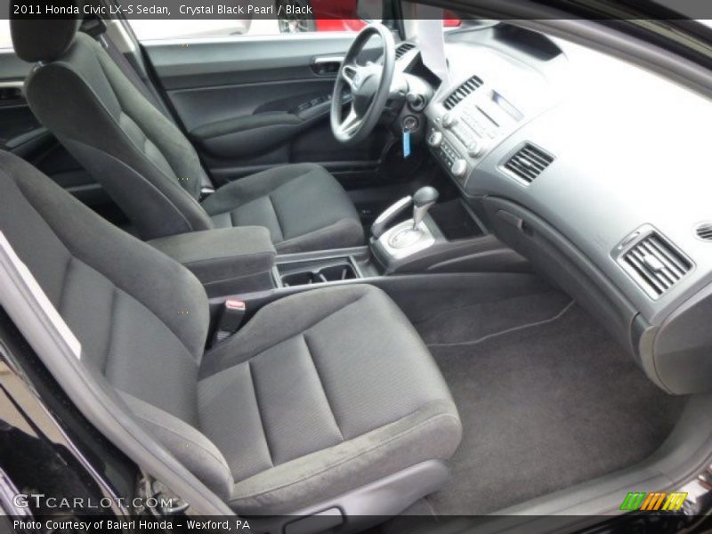 Crystal Black Pearl / Black 2011 Honda Civic LX-S Sedan