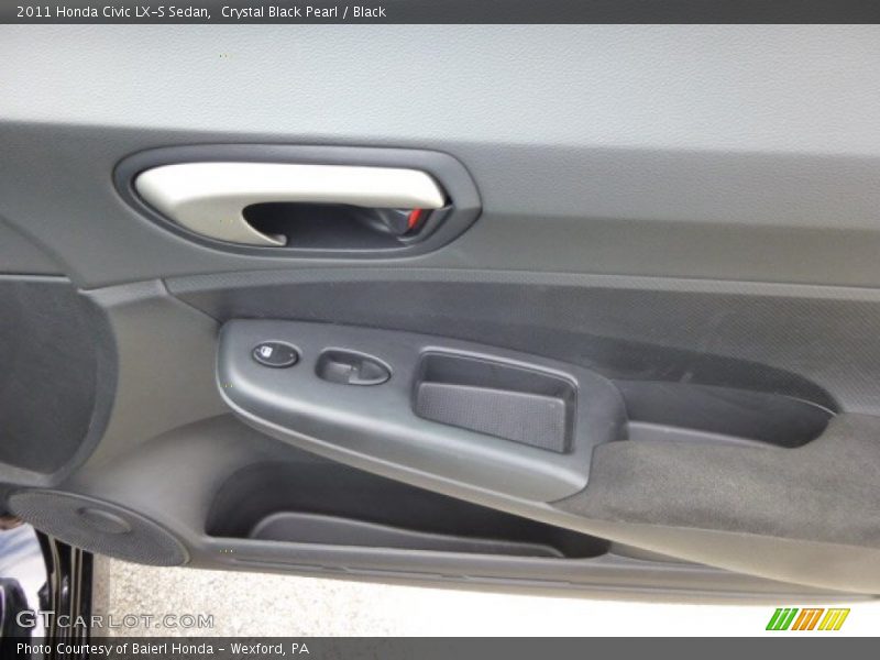 Crystal Black Pearl / Black 2011 Honda Civic LX-S Sedan