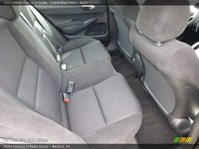 Crystal Black Pearl / Black 2011 Honda Civic LX-S Sedan