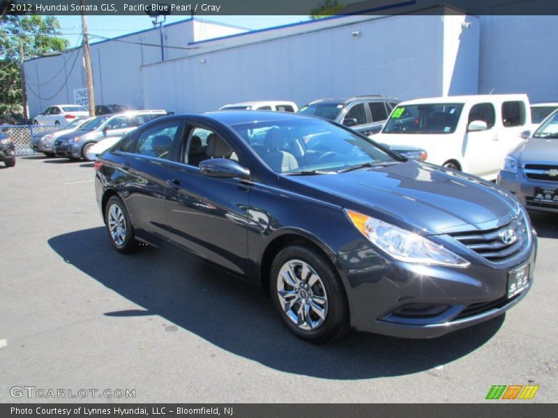 Pacific Blue Pearl / Gray 2012 Hyundai Sonata GLS