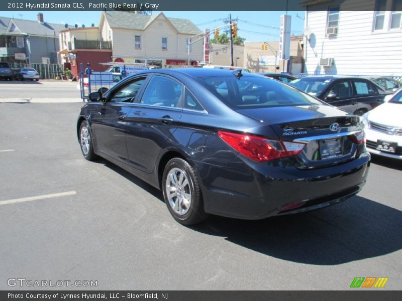 Pacific Blue Pearl / Gray 2012 Hyundai Sonata GLS