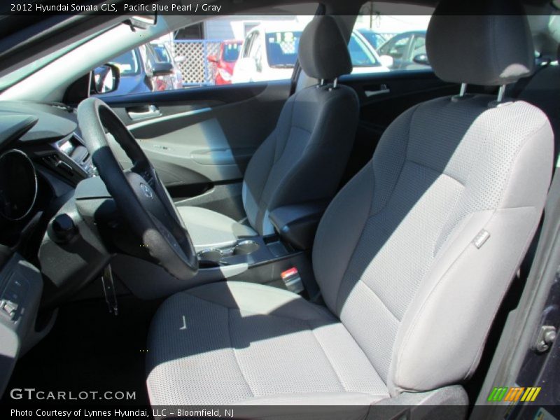 Pacific Blue Pearl / Gray 2012 Hyundai Sonata GLS