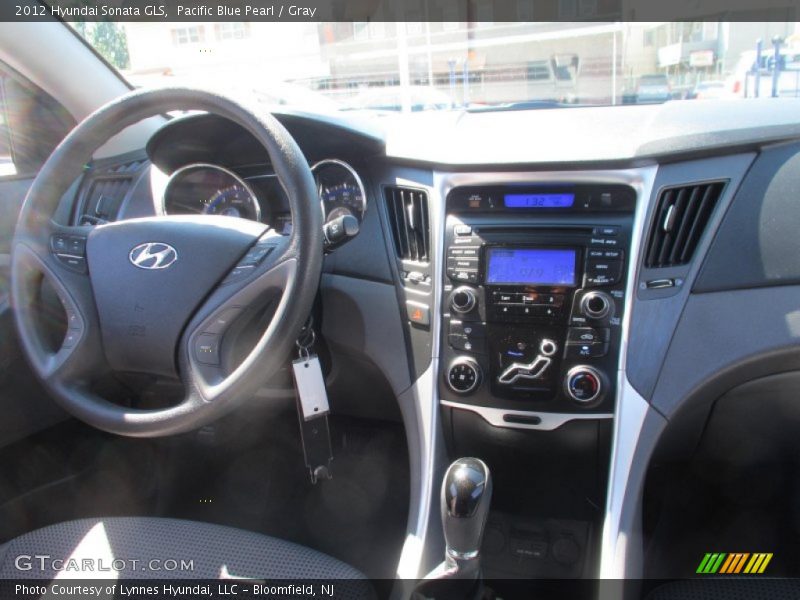 Pacific Blue Pearl / Gray 2012 Hyundai Sonata GLS