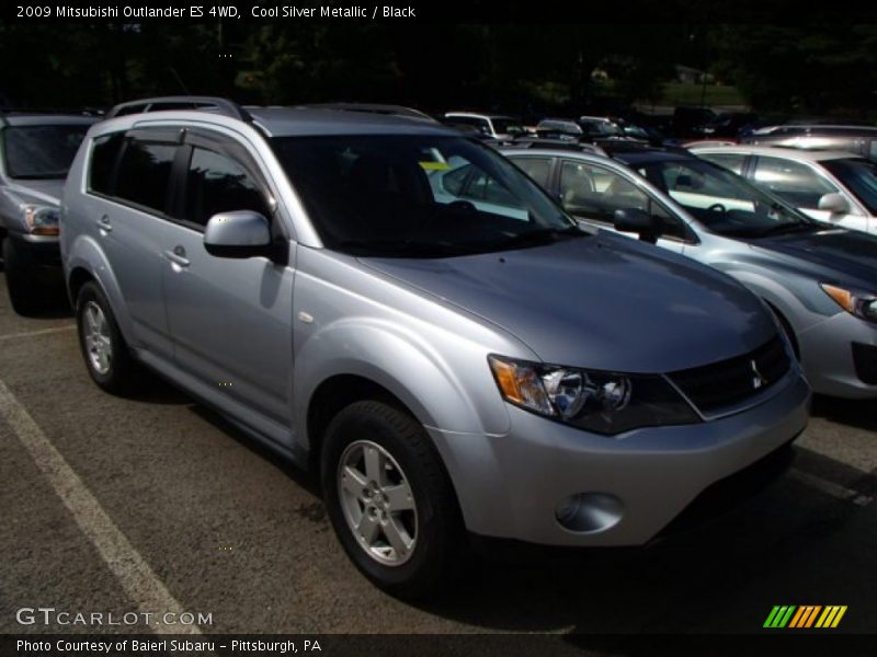 Cool Silver Metallic / Black 2009 Mitsubishi Outlander ES 4WD