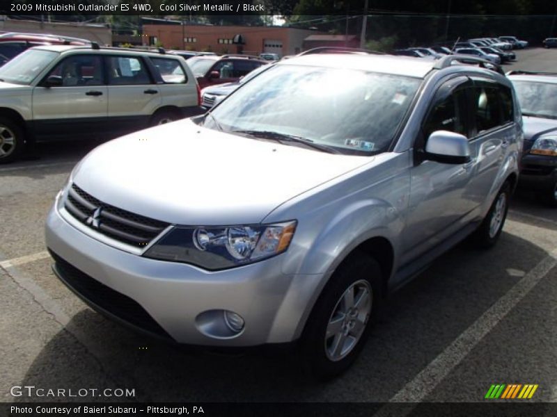 Cool Silver Metallic / Black 2009 Mitsubishi Outlander ES 4WD
