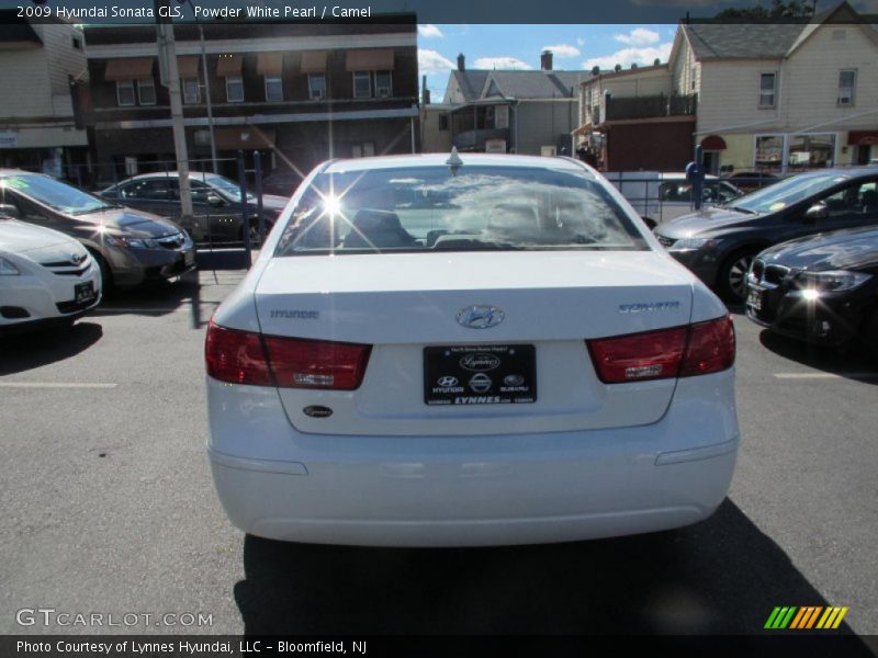 Powder White Pearl / Camel 2009 Hyundai Sonata GLS