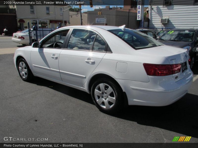 Powder White Pearl / Camel 2009 Hyundai Sonata GLS