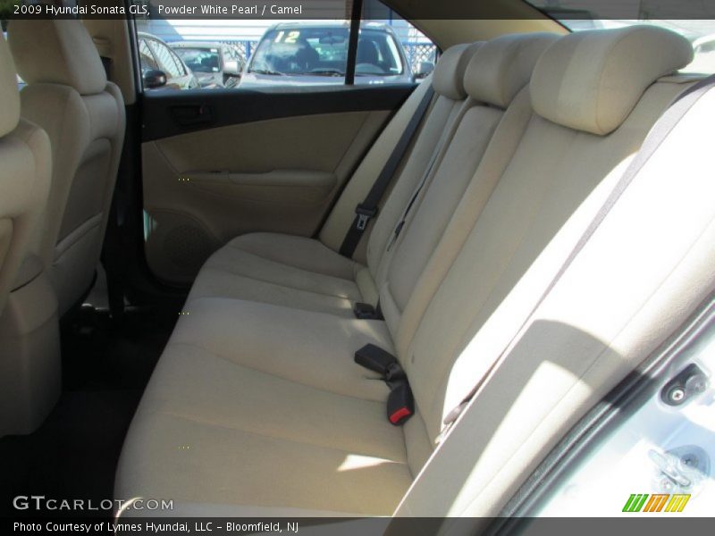 Powder White Pearl / Camel 2009 Hyundai Sonata GLS