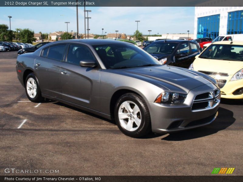 Tungsten Metallic / Black 2012 Dodge Charger SE