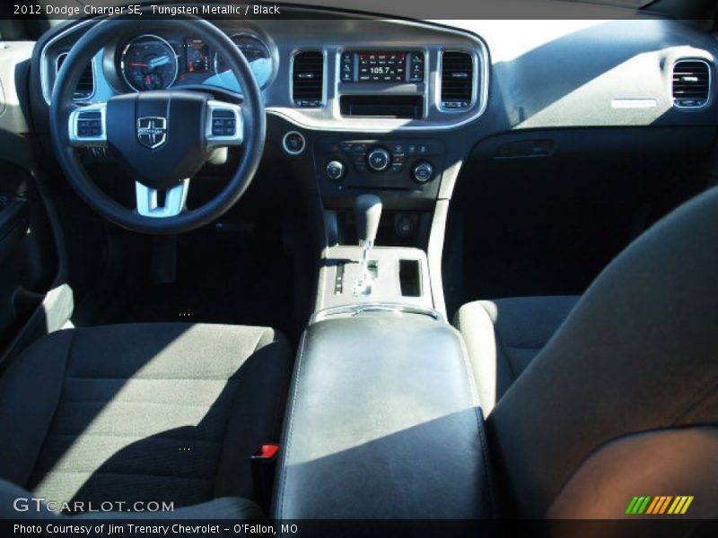 Tungsten Metallic / Black 2012 Dodge Charger SE