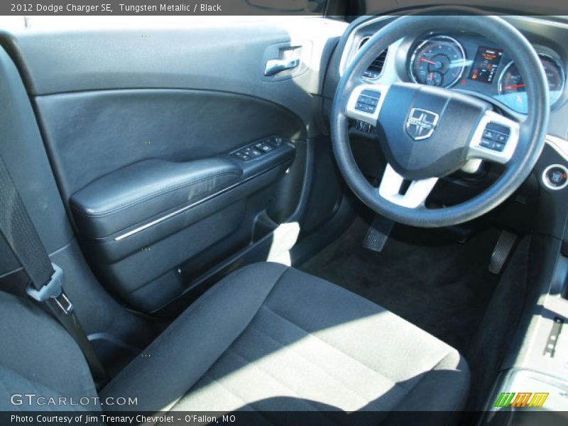 Tungsten Metallic / Black 2012 Dodge Charger SE