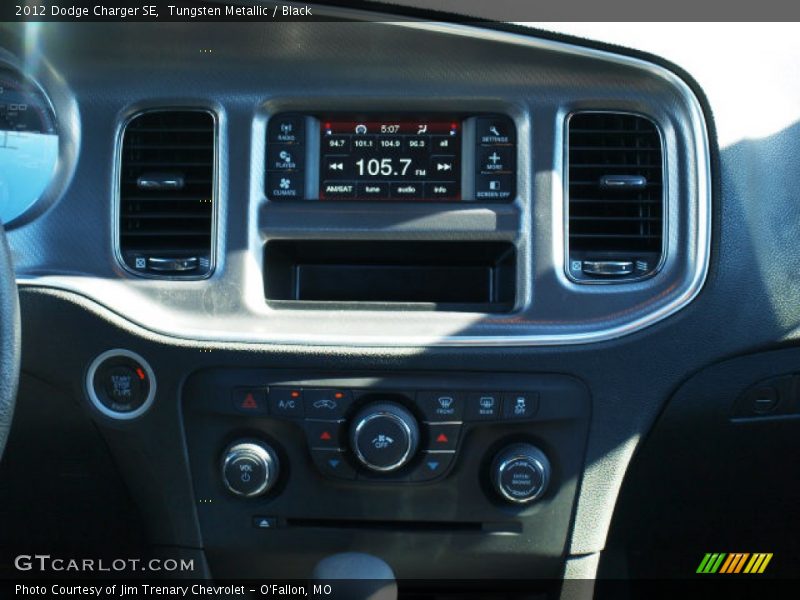 Tungsten Metallic / Black 2012 Dodge Charger SE