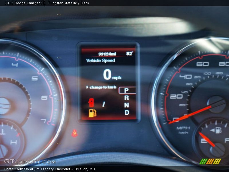 Tungsten Metallic / Black 2012 Dodge Charger SE