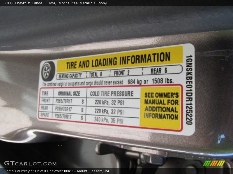 Mocha Steel Metallic / Ebony 2013 Chevrolet Tahoe LT 4x4