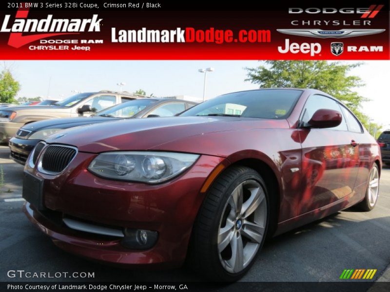 Crimson Red / Black 2011 BMW 3 Series 328i Coupe