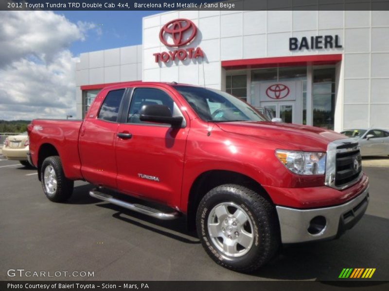 Barcelona Red Metallic / Sand Beige 2012 Toyota Tundra TRD Double Cab 4x4