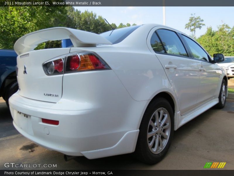Wicked White Metallic / Black 2011 Mitsubishi Lancer ES