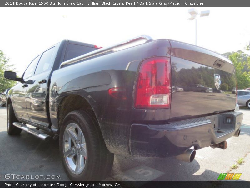 Brilliant Black Crystal Pearl / Dark Slate Gray/Medium Graystone 2011 Dodge Ram 1500 Big Horn Crew Cab