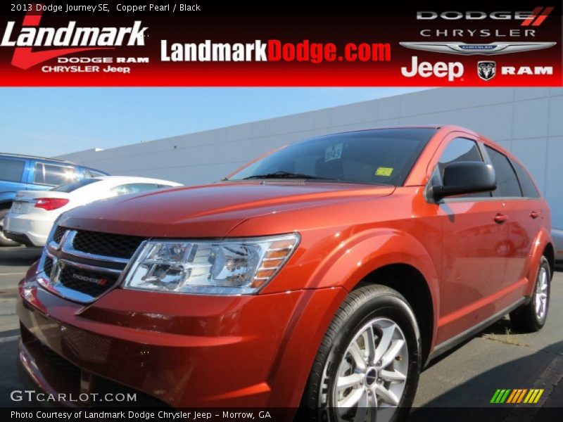 Copper Pearl / Black 2013 Dodge Journey SE