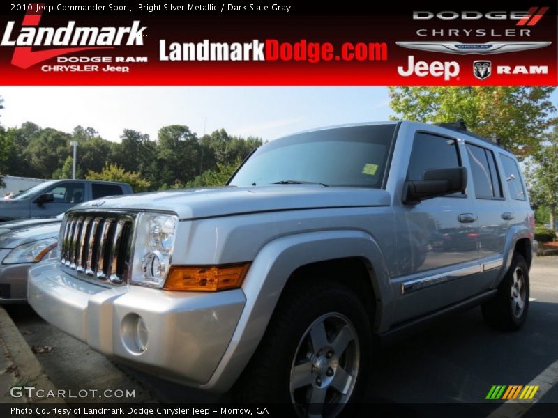 Bright Silver Metallic / Dark Slate Gray 2010 Jeep Commander Sport