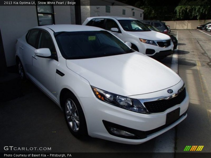 Snow White Pearl / Beige 2013 Kia Optima LX