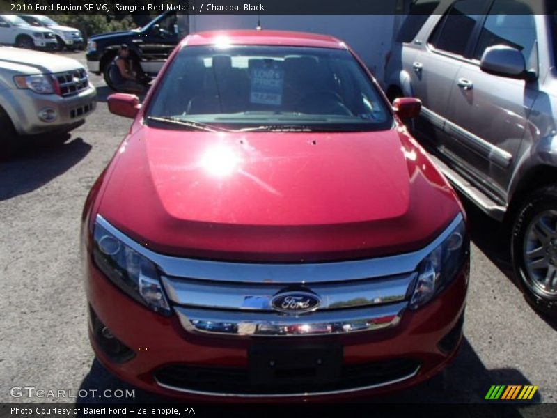 Sangria Red Metallic / Charcoal Black 2010 Ford Fusion SE V6