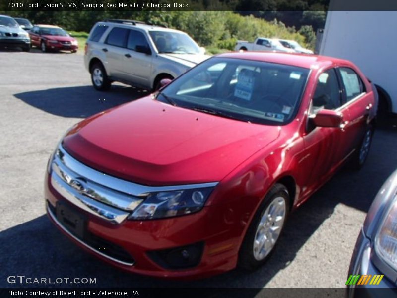 Sangria Red Metallic / Charcoal Black 2010 Ford Fusion SE V6