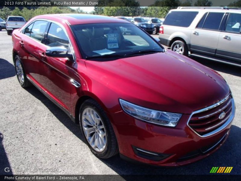 Ruby Red Metallic / Dune 2013 Ford Taurus Limited