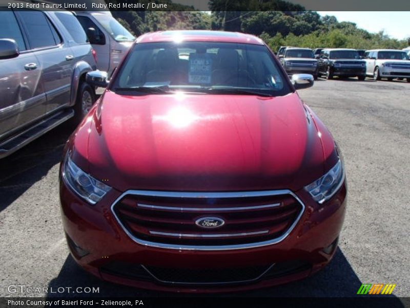 Ruby Red Metallic / Dune 2013 Ford Taurus Limited