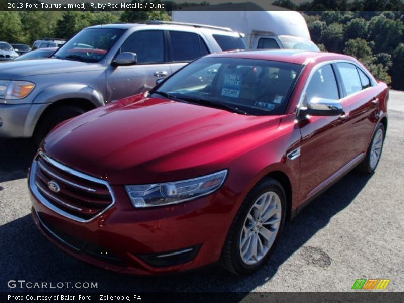 Ruby Red Metallic / Dune 2013 Ford Taurus Limited