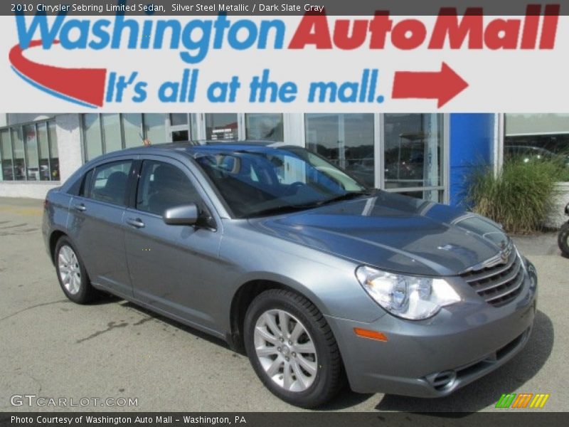 Silver Steel Metallic / Dark Slate Gray 2010 Chrysler Sebring Limited Sedan