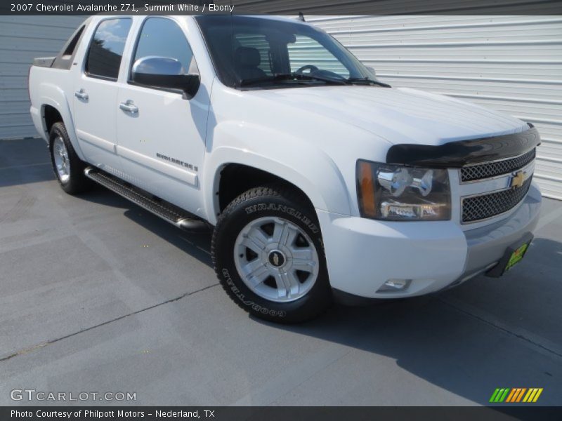 Summit White / Ebony 2007 Chevrolet Avalanche Z71