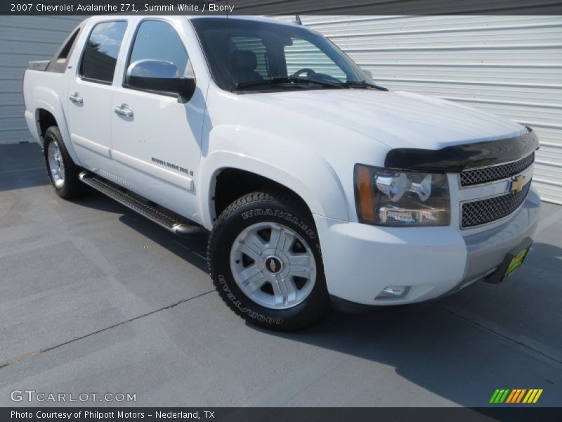 Summit White / Ebony 2007 Chevrolet Avalanche Z71