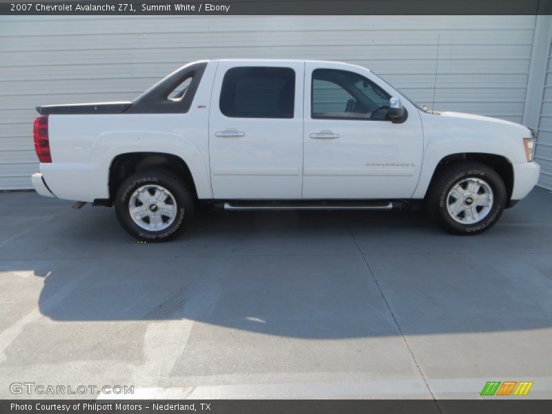 Summit White / Ebony 2007 Chevrolet Avalanche Z71