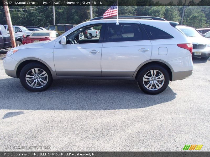 Shimmering Silver / Black 2012 Hyundai Veracruz Limited AWD