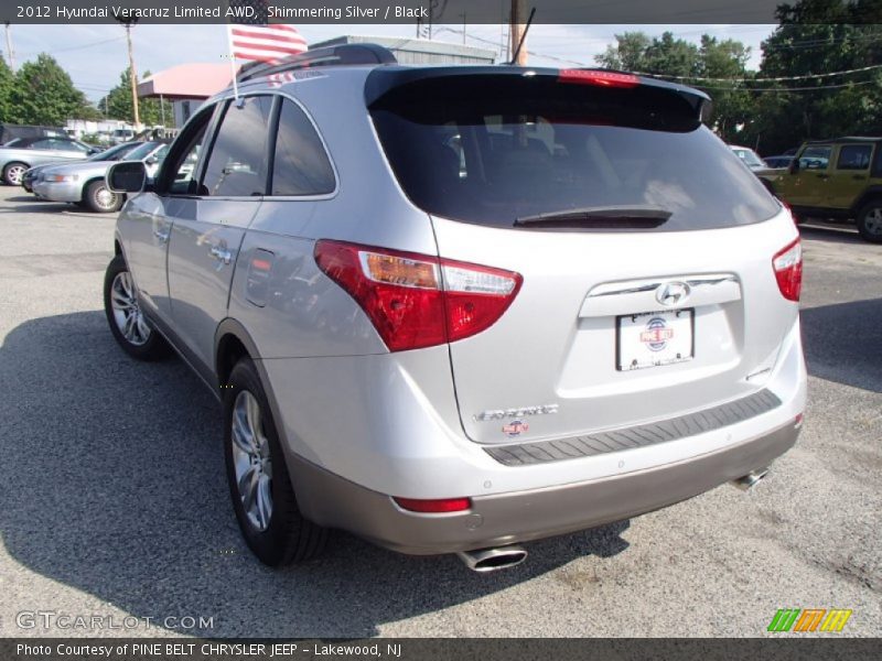 Shimmering Silver / Black 2012 Hyundai Veracruz Limited AWD