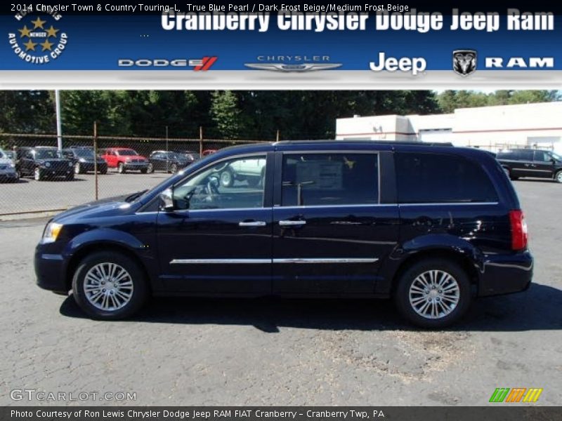 True Blue Pearl / Dark Frost Beige/Medium Frost Beige 2014 Chrysler Town & Country Touring-L