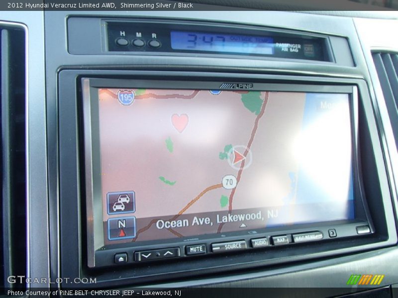 Shimmering Silver / Black 2012 Hyundai Veracruz Limited AWD