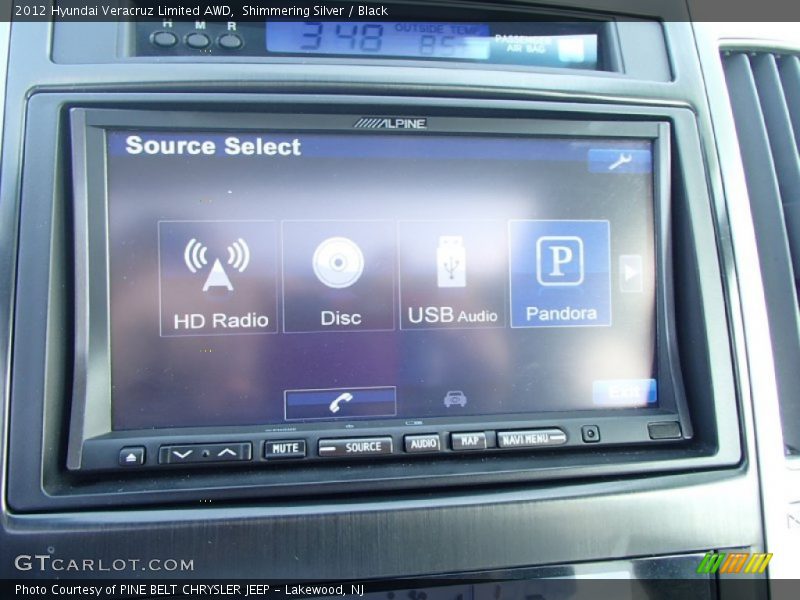 Shimmering Silver / Black 2012 Hyundai Veracruz Limited AWD