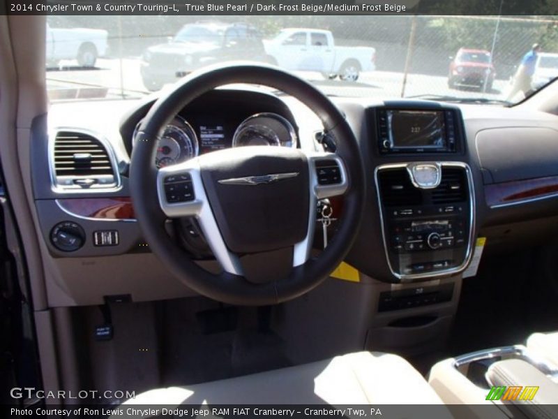 True Blue Pearl / Dark Frost Beige/Medium Frost Beige 2014 Chrysler Town & Country Touring-L