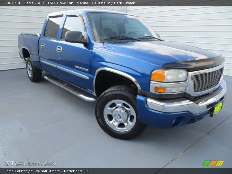 Marine Blue Metallic / Dark Pewter 2004 GMC Sierra 2500HD SLT Crew Cab