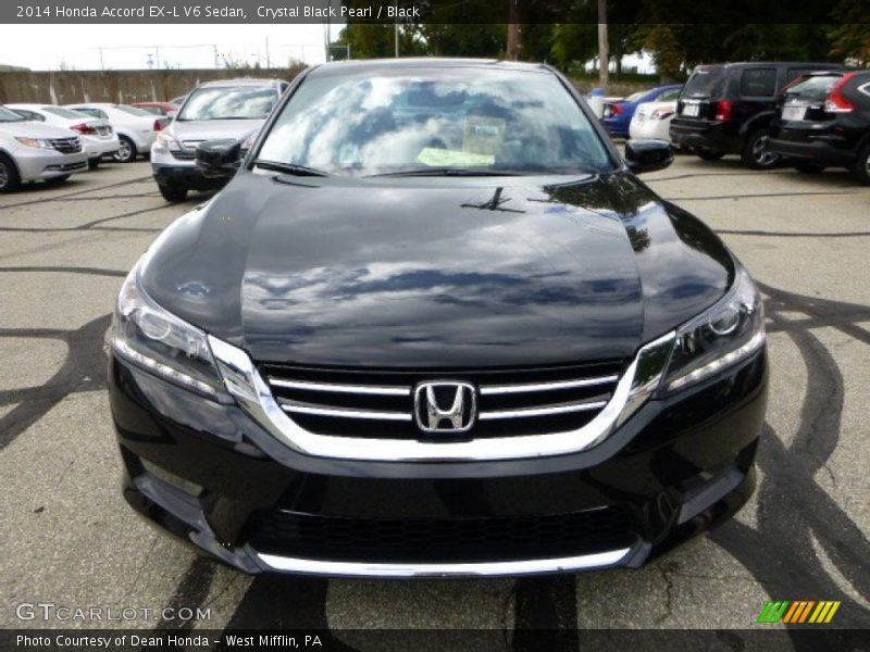 Crystal Black Pearl / Black 2014 Honda Accord EX-L V6 Sedan