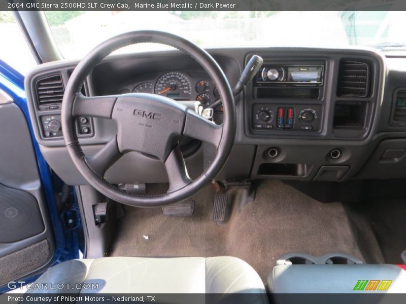 Marine Blue Metallic / Dark Pewter 2004 GMC Sierra 2500HD SLT Crew Cab
