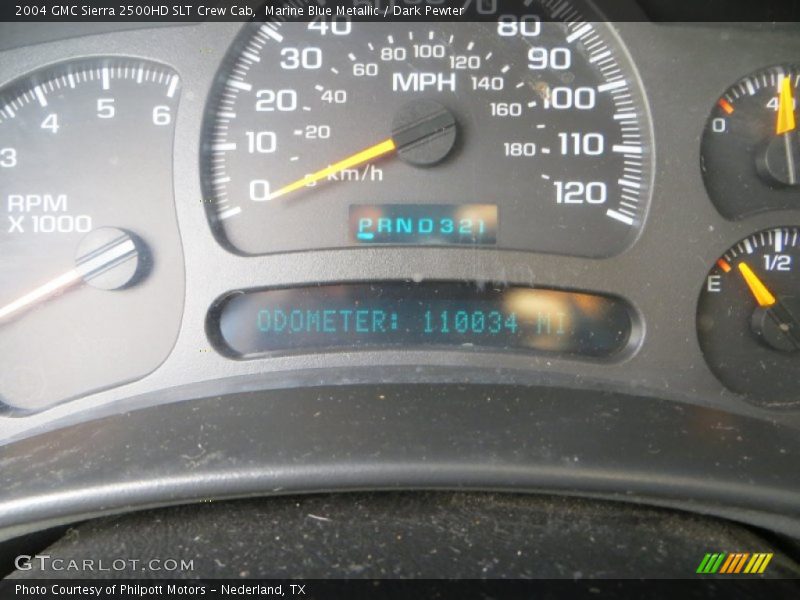 Marine Blue Metallic / Dark Pewter 2004 GMC Sierra 2500HD SLT Crew Cab