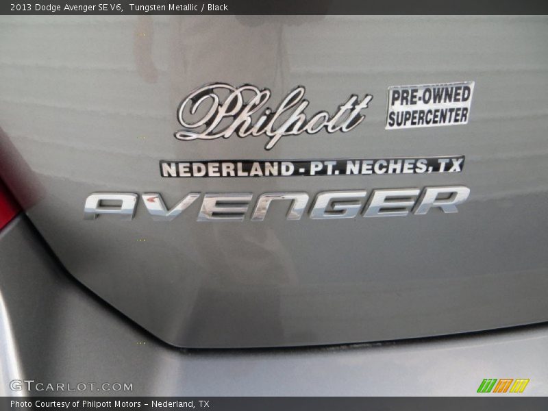 Tungsten Metallic / Black 2013 Dodge Avenger SE V6