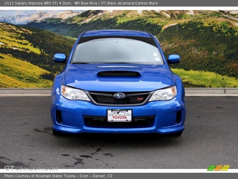 WR Blue Mica / STi Black Alcantara/Carbon Black 2012 Subaru Impreza WRX STi 4 Door