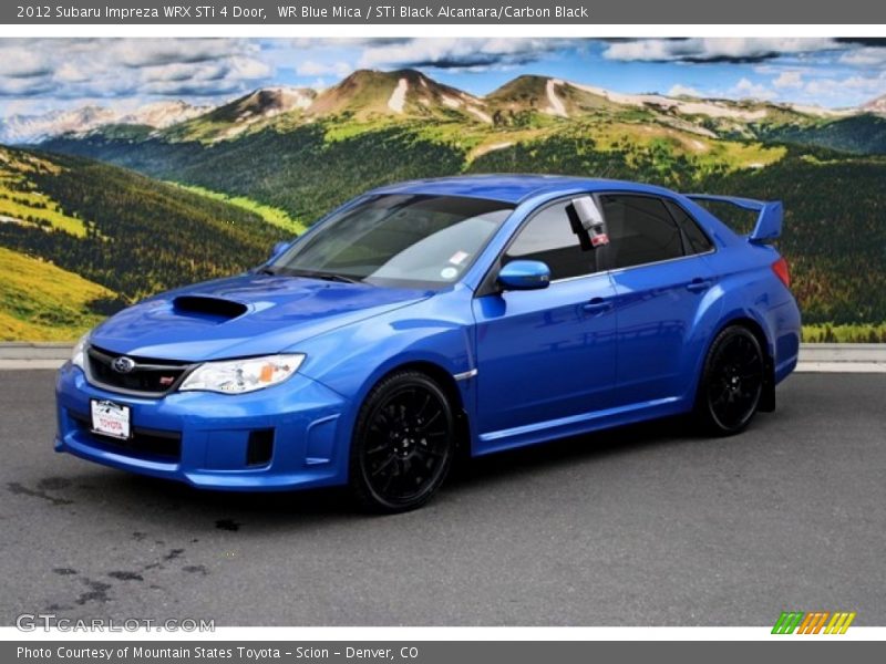WR Blue Mica / STi Black Alcantara/Carbon Black 2012 Subaru Impreza WRX STi 4 Door